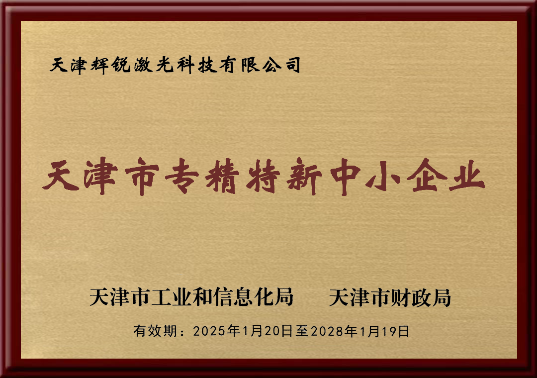 天津辉锐荣获2025年度天津市“专精特新”中小企业认定