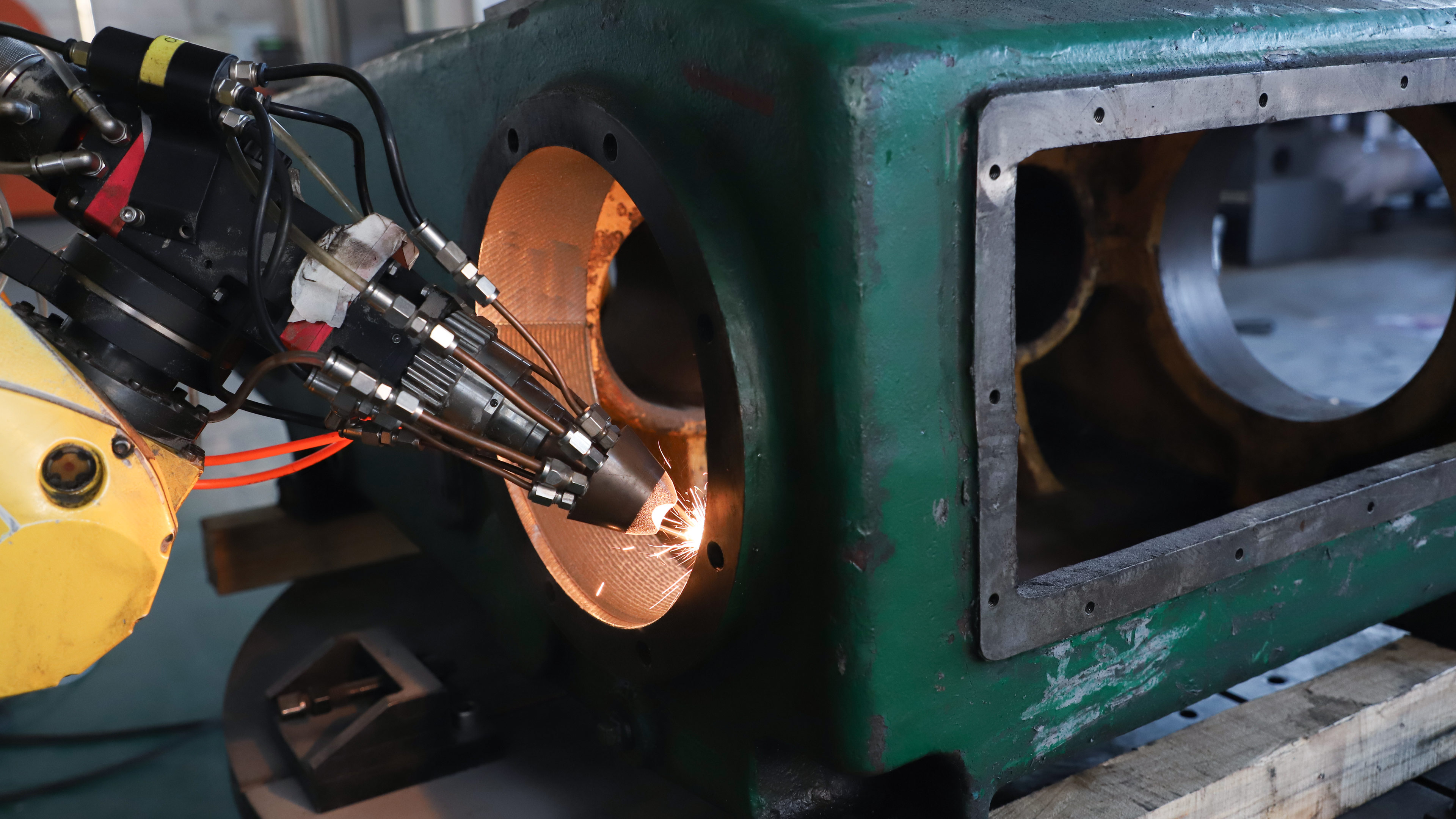 缸体激光熔覆修复